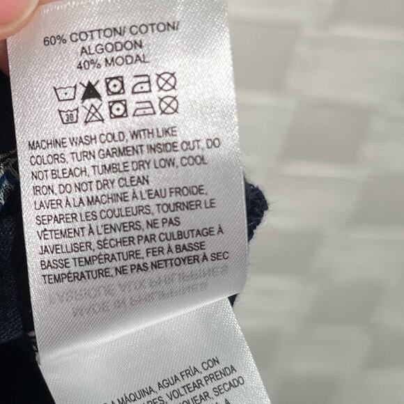 Lucky Brand Womens Persian Carpet Tee Shirt Plus Size 3X Navy Multi Color Blouse - Picture 9 of 15